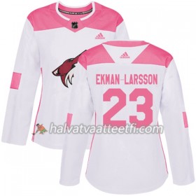 Naisten NHL Arizona Coyotes Pelipaita Oliver Ekman-Larsson 23 Adidas 2017-2018 Valkoinen Vaaleanpunainen Fashion Authentic